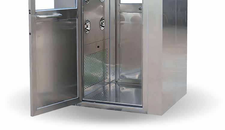 不銹鋼單人單吹風淋室細節(jié)2