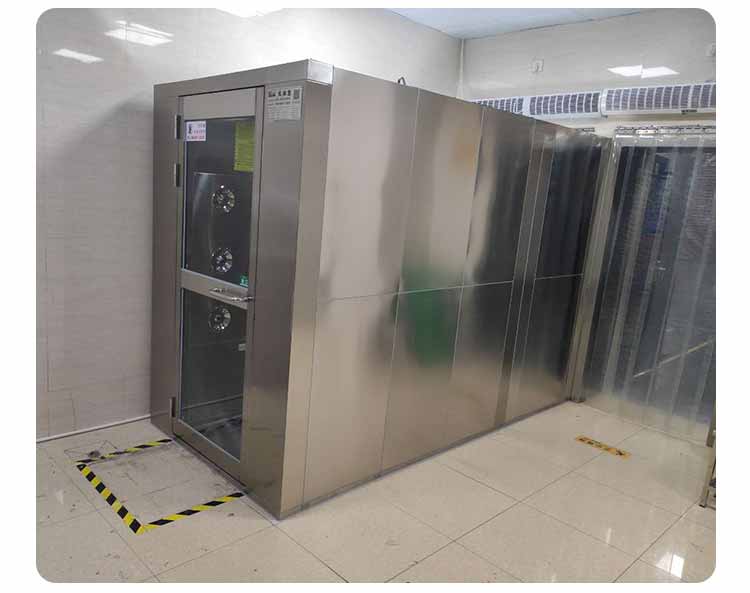 不銹鋼單人單吹風淋室安裝4