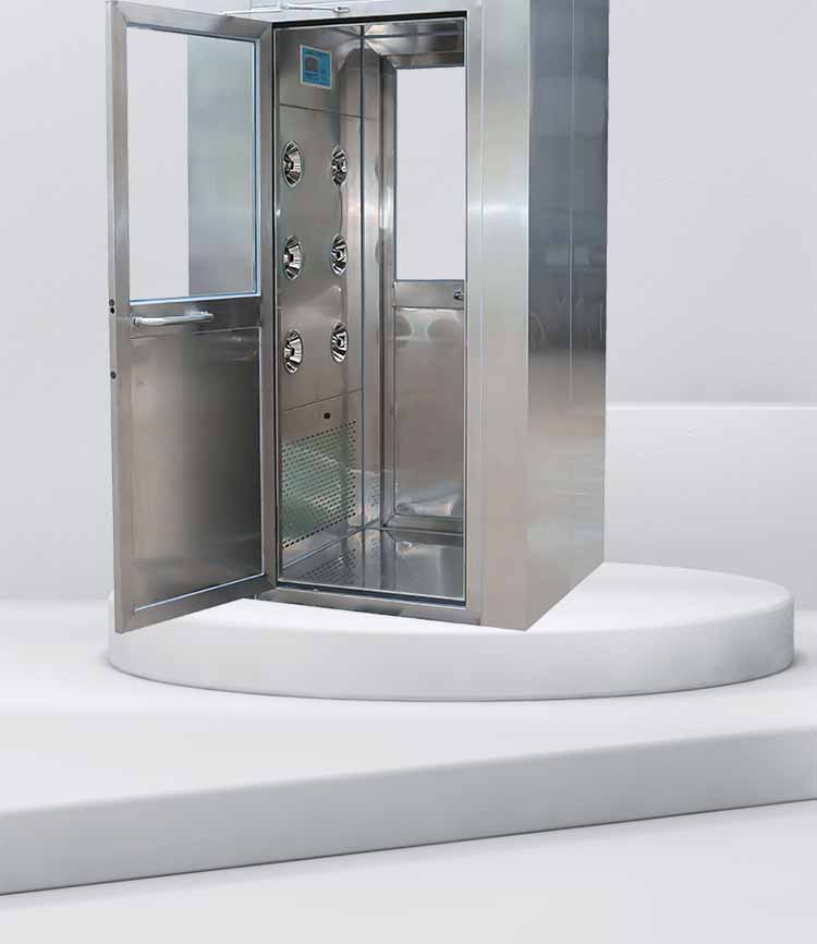不銹鋼單人單吹風淋室展示2